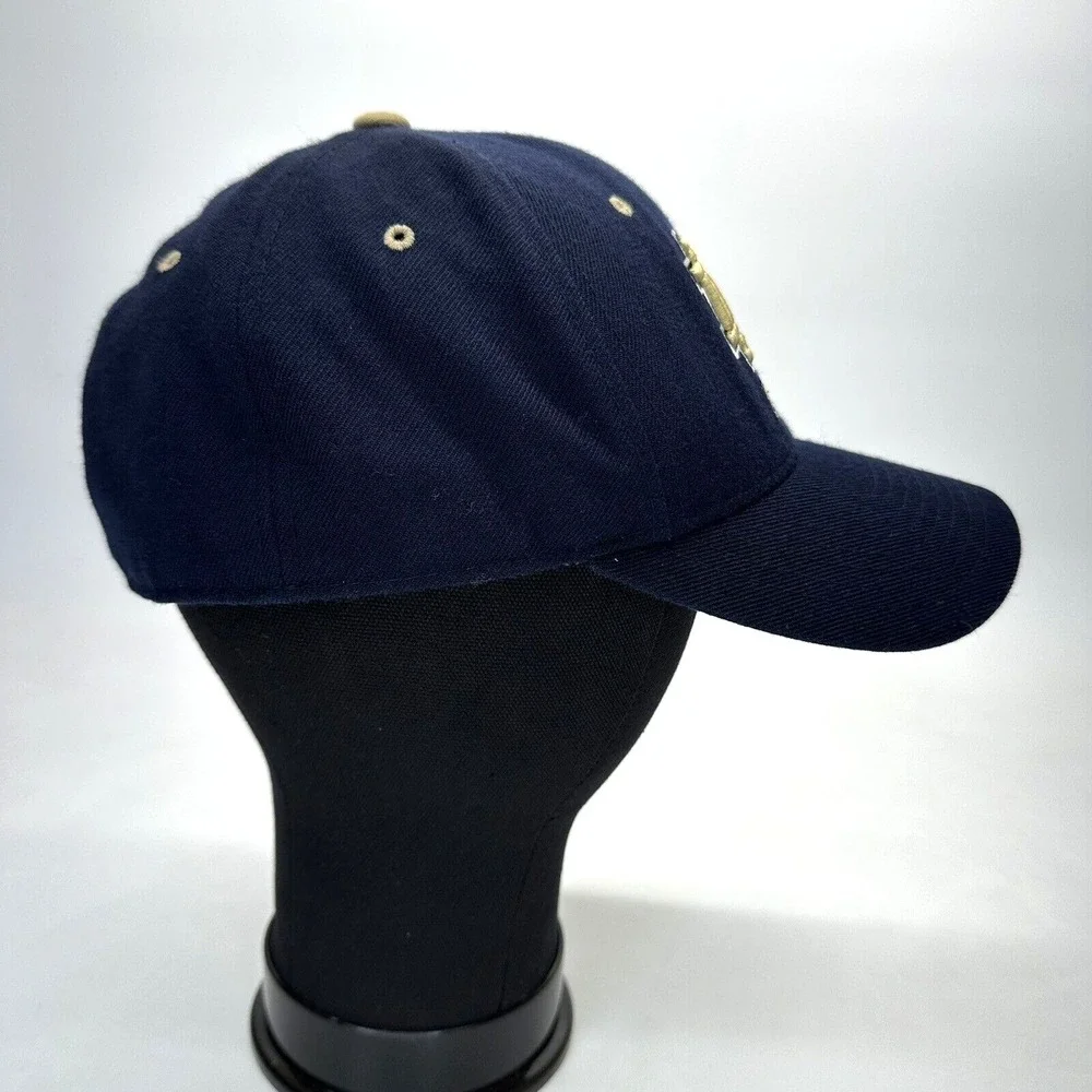 Zephyr The Z Hat Fighting Irish Notre Dame Fitted Hat 7 1/2 Blue‎ Embroidered